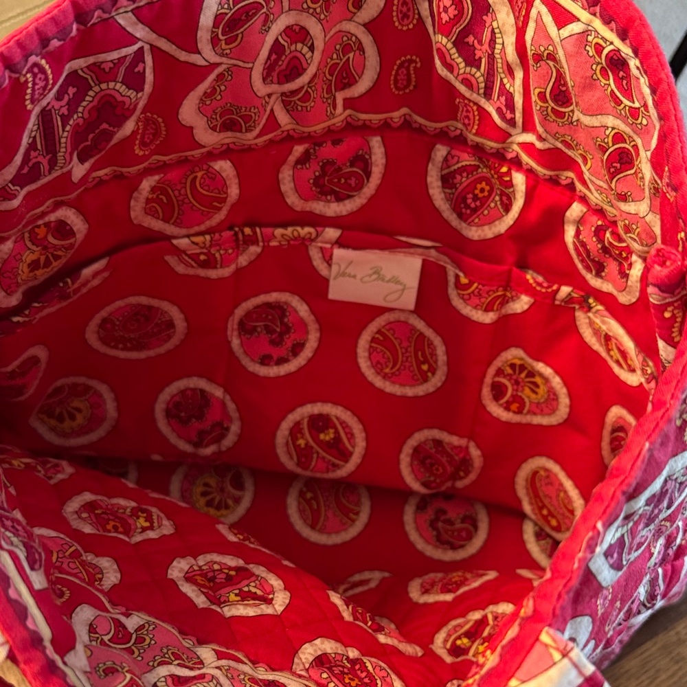 Vera Bradley Quilted Paisley Tote in Pink & Red - Picture 2 of 2